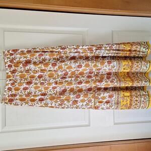 R. Vivimos boho elastic waist a-line floral print maxi skirt - L